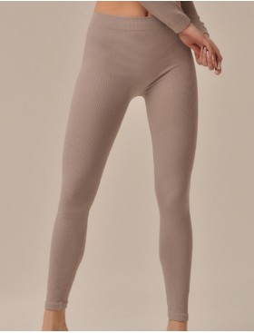 Леггинсы в рубчик MY PA797 moon, Цвет: бежевый, Размеры: M