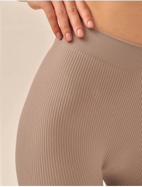 Велосипедки в рубчик MY PA829 moon, Цвет: бежевый, Размеры: L, изображение 4