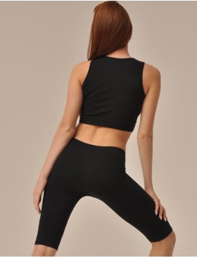 Велосипедки в рубчик MY PA829 nero, Цвет: черный, Размеры: M, изображение 2