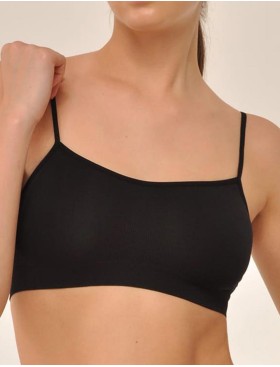 Бесшовный топ MY BR201 nero, Цвет: черный, Размеры: S/M