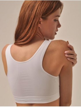 Топ на широких бретелях MY BR329 bianco, Цвет: белый, Размеры: S, изображение 2