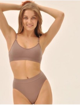 Топ со съемными вкладышами MY BR364 chocolate, Цвет: коричневый, Размеры: XL, изображение 4