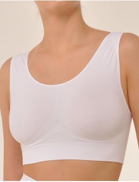 Топ на широких бретелях MY T2659 bianco, Цвет: белый, Размеры: L