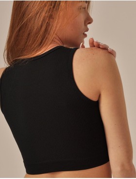 Топ в рубчик MY TO048 nero, Цвет: черный, Размеры: S, изображение 2