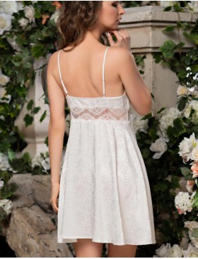 Атласная расклешенная сорочка Mia-Amore BEATRICE 2191, Цвет: молочный, Размеры: L, изображение 2