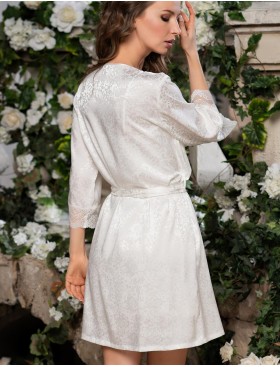 Халат-кимоно атласный Mia-Amore BEATRICE 2193, Цвет: молочный, Размеры: L/XL, изображение 2