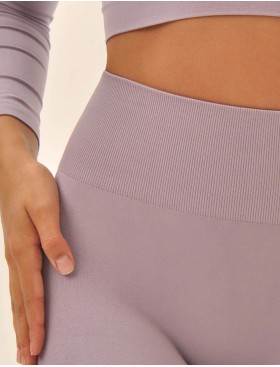 Гладкие леггинсы MY PA799 storm, Цвет: сиреневый, Размеры: L, изображение 4