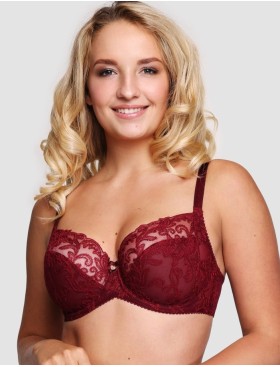 Мягкий бюстгальтер с вышивкой Senselle MERRIMENT 1010023 бургундское вино, Цвет: бургундское вино, Размеры: 75E, изображение 3