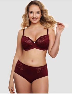 Мягкий кружевной бюстгальтер Senselle SUMMER ROSE LACE 12008 бургундское вино, Цвет: бургундское вино, Размеры: 90B, изображение 4