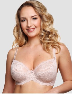 Мягкий кружевной бюстгальтер Senselle SUMMER ROSE LACE 12008 серебристый пион, Цвет: серебристый пион, Размеры: 80E, изображение 3