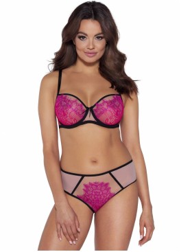 Трусы бразилиана с розовым кружевом Ava AMBRE 2033 braz pink, Цвет: розовый, Размеры: S, изображение 2