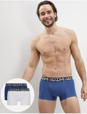 Мужские боксеры в наборе (2 шт) Dim 01N1 синий/белый, Цвет: синий/белый, Размеры: S
