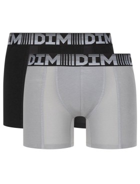 Удлиненные боксеры в наборе (2 шт) Dim 01N2 черный/серый, Цвет: черный/серый, Размеры: S, изображение 2