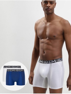 Удлиненные боксеры в наборе (2 шт) Dim 01N2 синий/белый, Цвет: синий/белый, Размеры: S