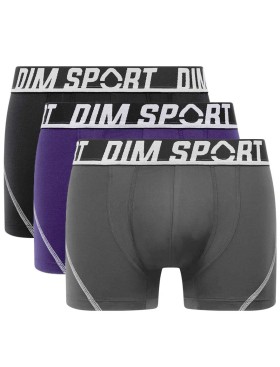 Трусы мужские боксеры в наборе (3 шт) Dim 08EW черный/серый/фиолетовый, Цвет: черный/серый/фиолето, Размеры: S, изображение 2