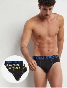 Мужские трусы слипы в наборе (3 шт) Dim 08EY черный, Цвет: черный, Размеры: S