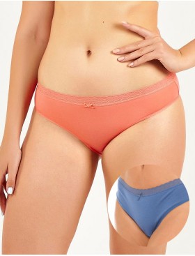 Набор хлопковых трусов Dim ECO 09AK (2 шт) персик и синий, Цвет: персик/синий, Размеры: L/XL