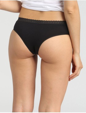 Набор хлопковых трусов Dim ECO 09AK (2 шт) черный и белый, Цвет: черный/белый, Размеры: XXS/XS, изображение 2