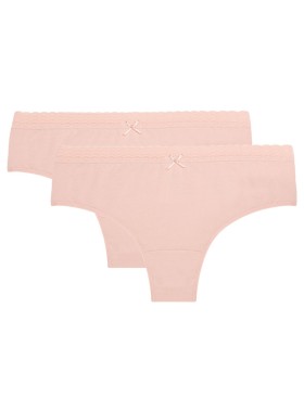 Набор хлопковых трусов Dim ECO 09AK (2 шт) телесный, Цвет: телесный/телесный, Размеры: XXS/XS, изображение 5