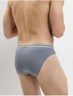 Трусы мужские слипы в наборе (3 шт) Dim 09B8 джинсовый/серый/синий, Цвет: джинсовый/серый/сини, Размеры: L, изображение 3