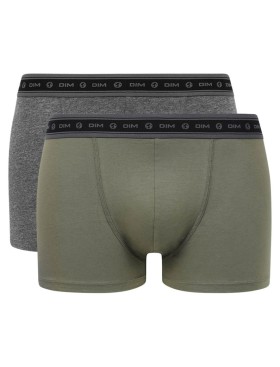 Трусы мужские боксеры набор (2 шт) Dim 0A6C серый/зеленый, Цвет: серый/зеленый, Размеры: M, изображение 2
