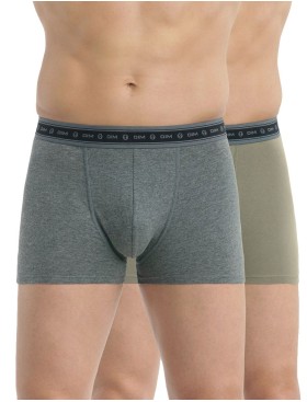 Трусы мужские боксеры набор (2 шт) Dim 0A6C серый/зеленый, Цвет: серый/зеленый, Размеры: M, изображение 4