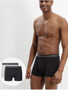 Трусы мужские боксеры набор (2 шт) Dim 0A6C черный/серый, Цвет: черный/серый, Размеры: L