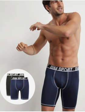 Удлиненные боксеры в наборе (2 шт) Dim 0A6V черный/синий, Цвет: черный/синий, Размеры: M