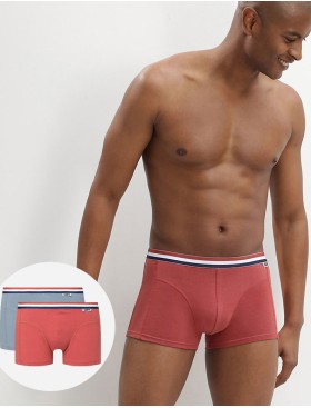 Трусы мужские боксеры набор (2 шт) Dim 0A78 красный/серый, Цвет: красный/серый, Размеры: S