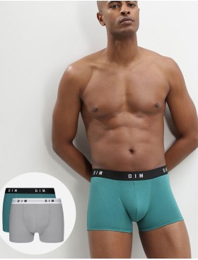 Трусы мужские боксеры набор (2 шт) Dim 0ARL серый/изумрудно-зеленый, Цвет: серый/изумрудно-зеле, Размеры: M