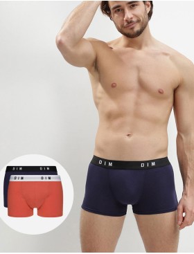 Трусы мужские боксеры набор (2 шт) Dim 0ARL красный/синий деним, Цвет: красный/синий деним, Размеры: S