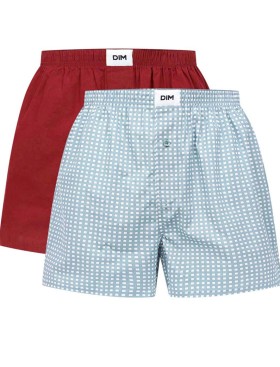 Свободные трусы мужские набор (2 шт) Dim 0ARM клетка/красный, Цвет: клетка/красный, Размеры: S, изображение 2