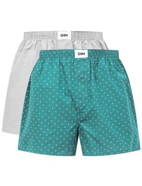 Свободные трусы мужские набор (2 шт) Dim 0ARM зеленый набивной/серый, Цвет: зеленый набивной/сер, Размеры: S, изображение 2