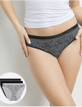 Набор хлопковых трусиков Dim LES POCKETS COTON 4C17 оптика - 3 штуки, Цвет: оптика, Размеры: XXS/XS