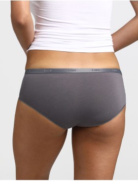 Набор хлопковых трусов Dim LES POCKETS COTON 4H01/3 темно-серый/розовый/серый - 3 штуки, Цвет: темно-серый/розовый/, Размеры: XXS/XS, изображение 2