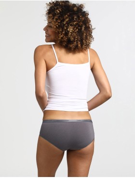 Набор хлопковых трусов Dim LES POCKETS COTON 4H01/3 темно-серый/розовый/серый - 3 штуки, Цвет: темно-серый/розовый/, Размеры: XXS/XS, изображение 4