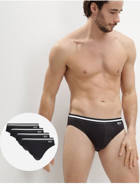 Трусы слипы в наборе (4 шт) Dim 6577/4 черный, Цвет: черный, Размеры: S