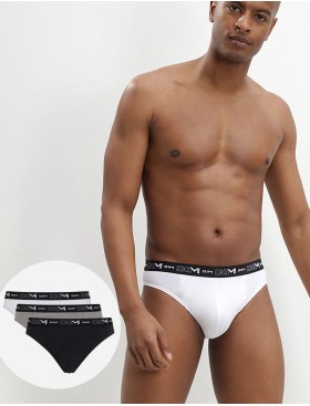 Трусы слипы мужские набор (3 шт) Dim 6595/3 белый/серый/черный, Цвет: белый/серый/черный, Размеры: M
