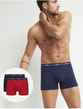 Трусы мужские боксеры набор (2 шт) Dim 6596/2 синий/красный, Цвет: синий/красный, Размеры: M