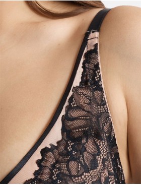 Кружевной мягкий бюстгальтер Esotiq KATIE 40562 черно-бежевый, Цвет: черный+бежевый, Размеры: 70C, изображение 6