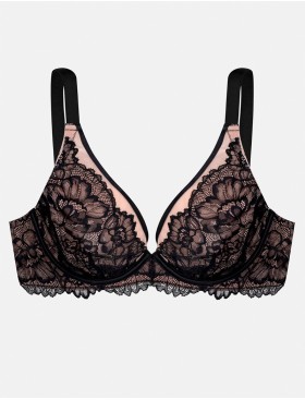 Кружевной мягкий бюстгальтер Esotiq KATIE 40562 черно-бежевый, Цвет: черный+бежевый, Размеры: 70C, изображение 8