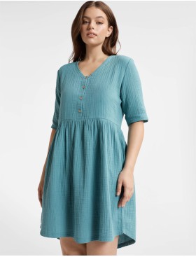 Платье из хлопкового муслина Esotiq LOONY 40606, Цвет: морская волна, Размеры: L, изображение 3