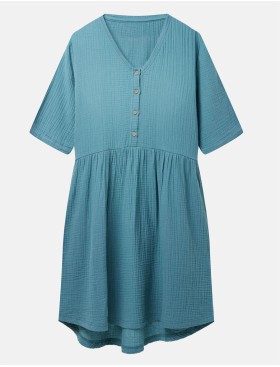 Платье из хлопкового муслина Esotiq LOONY 40606, Цвет: морская волна, Размеры: L, изображение 5