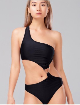 Черный купальник монокини Opium SF-32, Цвет: черный, Размеры: S