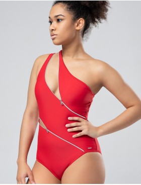 Красный закрытый купальник Opium SF-35, Цвет: красный, Размеры: S