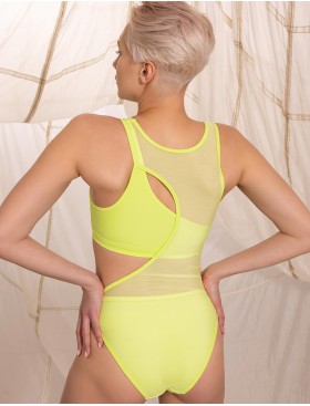 Купальник оригинального кроя Opium SF-63, Цвет: желто-зеленый, Размеры: S, изображение 2