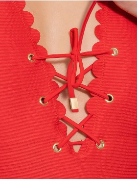 Красный совместный купальник Opium SF-68, Цвет: красный, Размеры: S, изображение 3