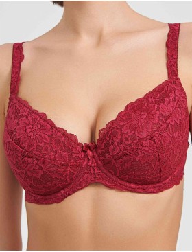 Бюстгальтер балконет пуш-ап Simona M 870 румба, Цвет: румба, Размеры: 90D