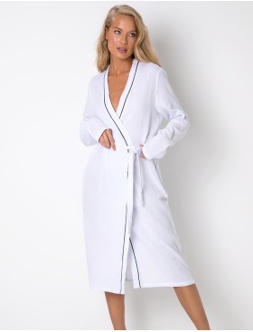 Хлопковый халат Aruelle MIRIAM WHITE, Цвет: белый, Размеры: S