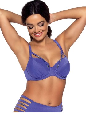 Бюст купальный поролоновый с декоративными лентами AVA SURREAL SK169 U, Цвет: фиолетовый, Размеры: 90D, изображение 3